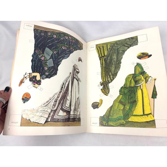 VTG Victorian Fashion Paper Dolls From Harper’s Bazar 1867-1898 Book 1970s Uncut - Picture 8 of 12